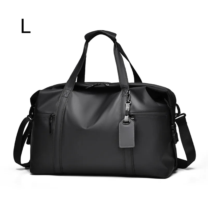 Men's Black Gym Bag | Adjustable Shoulder Duffel for Travel & Sports