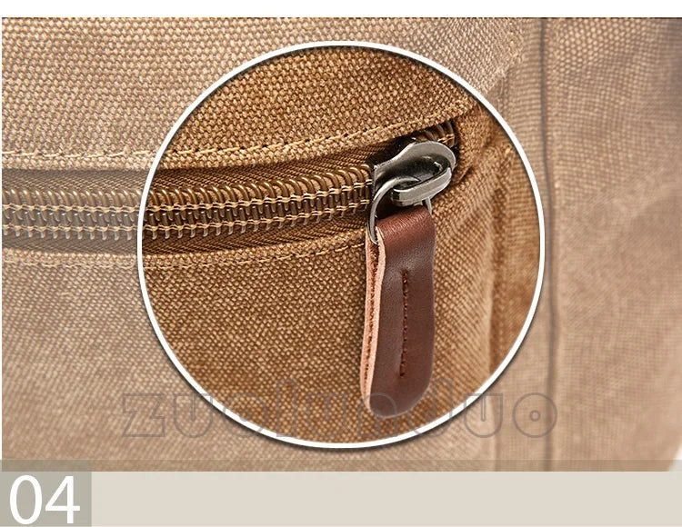 Vintage Canvas Laptop Backpack for School & Travel | Anti-Theft Design