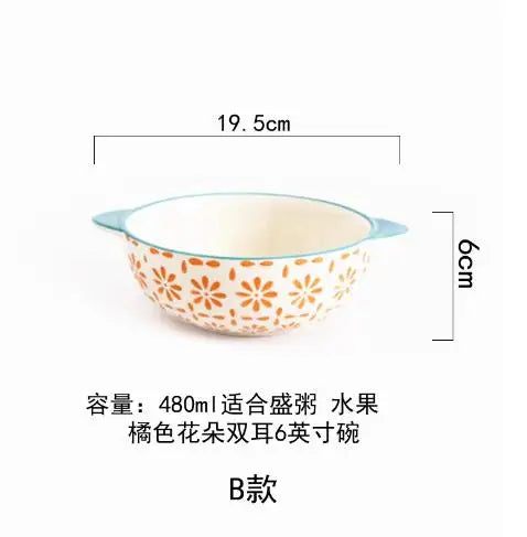 Japanese Style Ceramic Dining Set | Elegant Lemon Collection