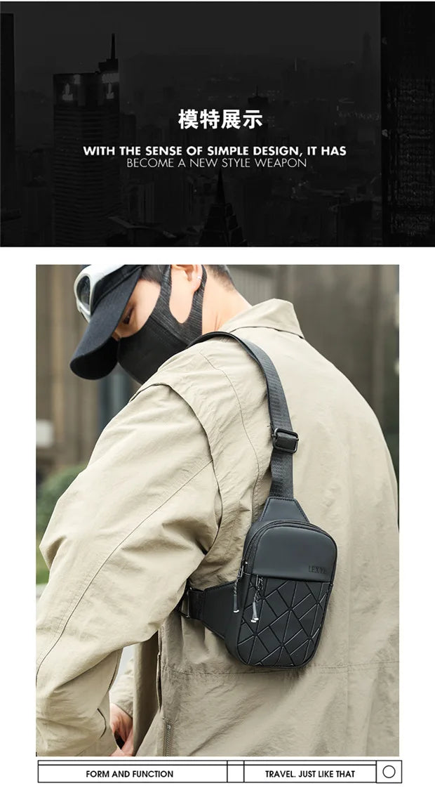 Stylish Crossbody Small Bag | Fashionable Rhombus Grid Design