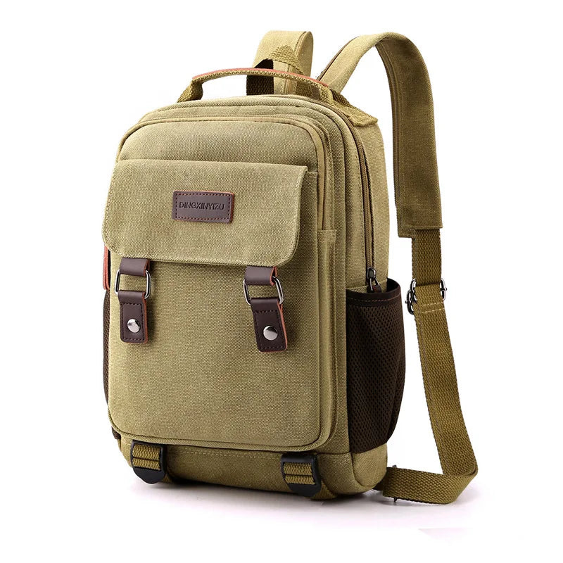 Small Men's Canvas Backpack | Versatile Casual Rucksack