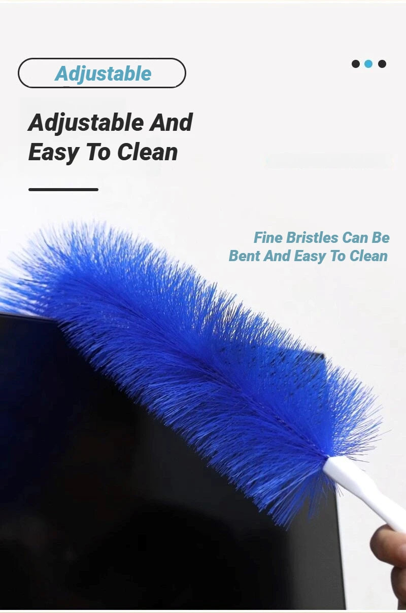 Bendable Fan Duster with Ultra Fine Bristles | Multi-Purpose Cleaning Tool