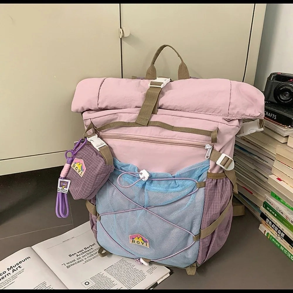 Waterproof Color-Blocked Large-Capacity Outdoor Backpack
