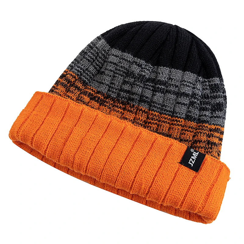 Unisex Colorful Stripes Winter Beanie | Warm Knit Ski Cap