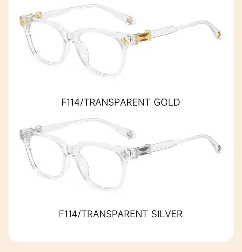 Ultra-light High-Quality Blue Light Blocking Trendy and Versatile Square Frame Computer Unisex Anti-Radiation Daily Eyewear F114