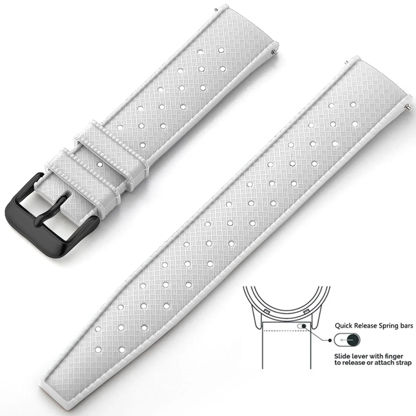 Tropical Silicone Watch Band | Quick Release Rubber Strap