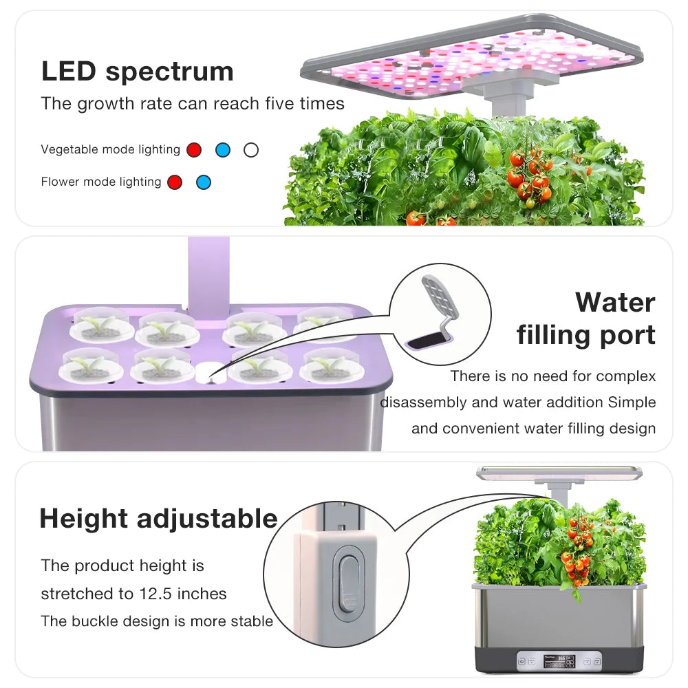 WiFi Hydroponics Growing System | Indoor Garden with LED Lights