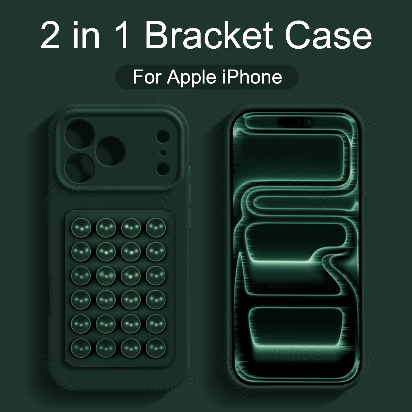 Silicone Suction Cup Holder Case for iPhone | Solid Color Covers