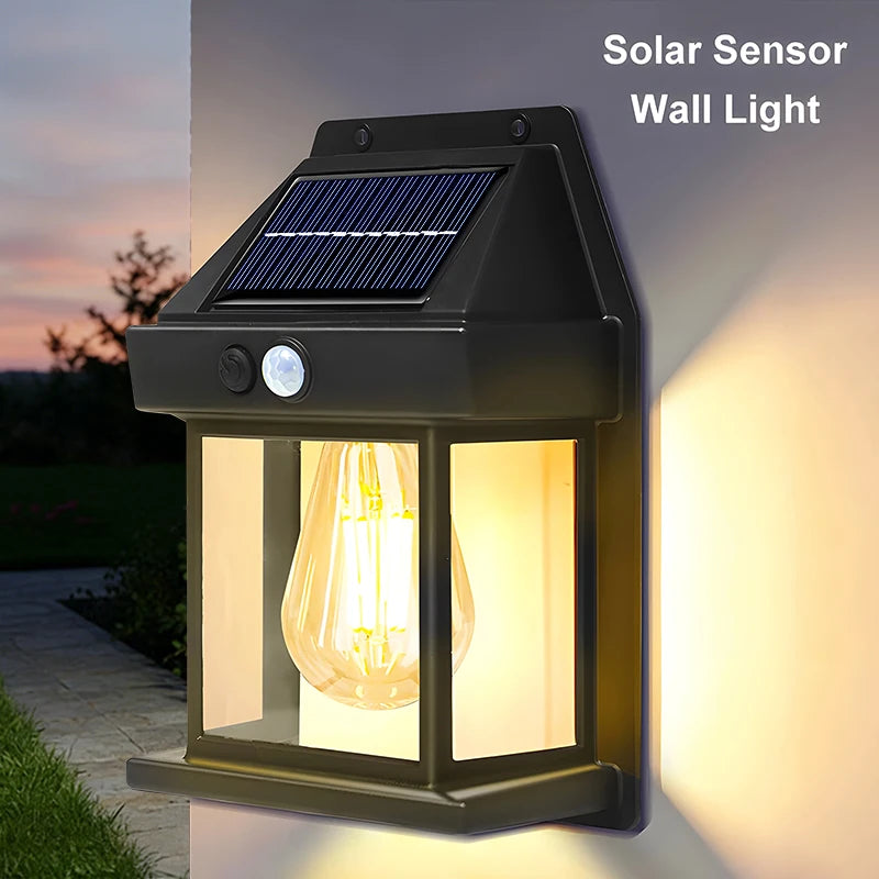 Outdoor Solar Wall Lights | Waterproof with 3 Lighting Modes