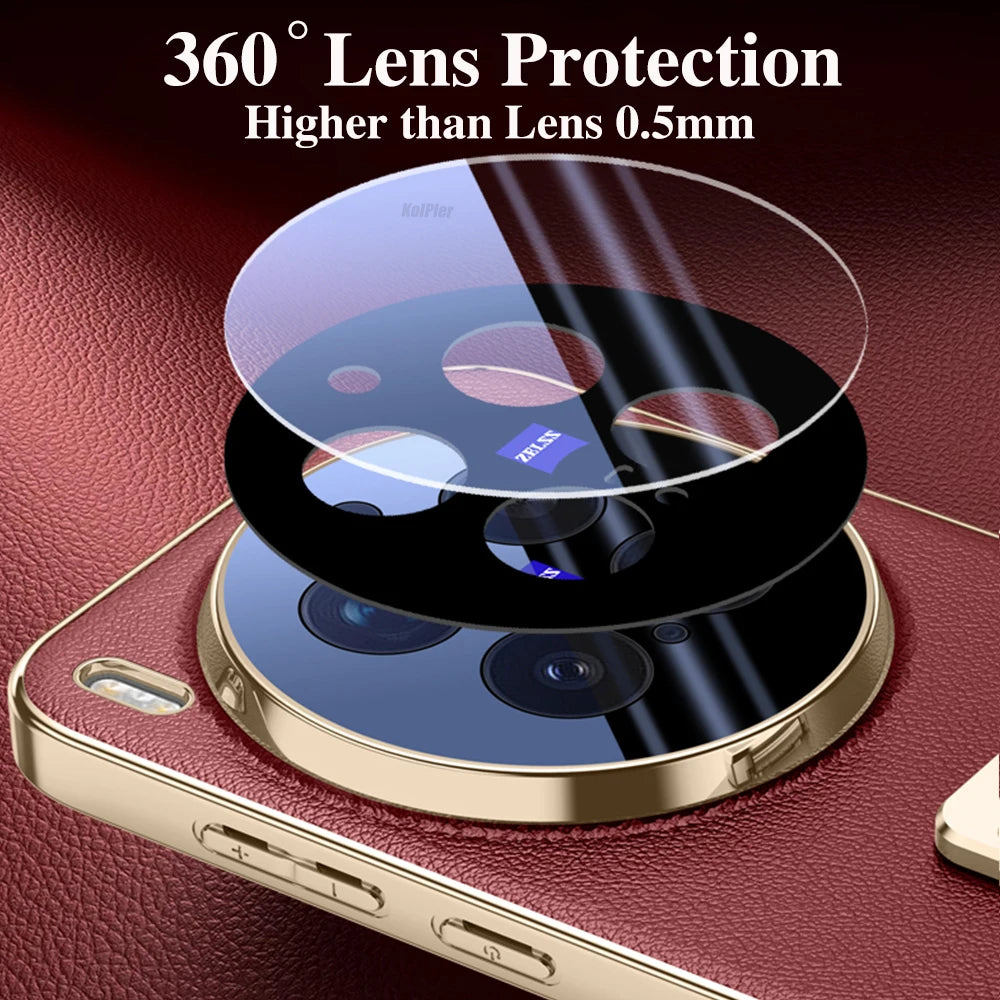 Funda trasera de cuero de lujo para VIVO X300 | Protección elegante