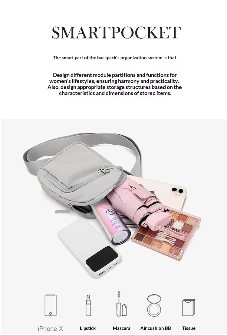 Waterproof PU Leather Sling Bag | Versatile Unisex Chest Bag