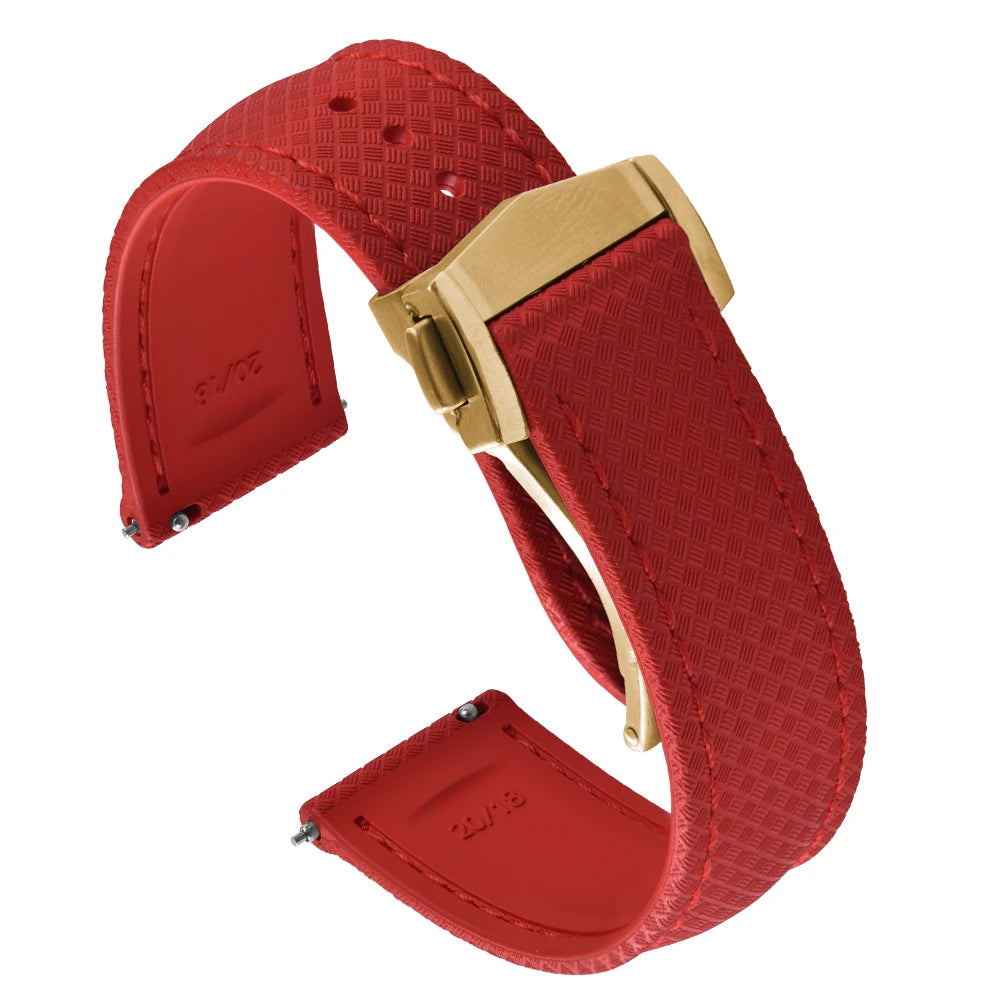 Universal Tropical FKM Rubber Watch Strap | Quick-Release Dive Bracelets