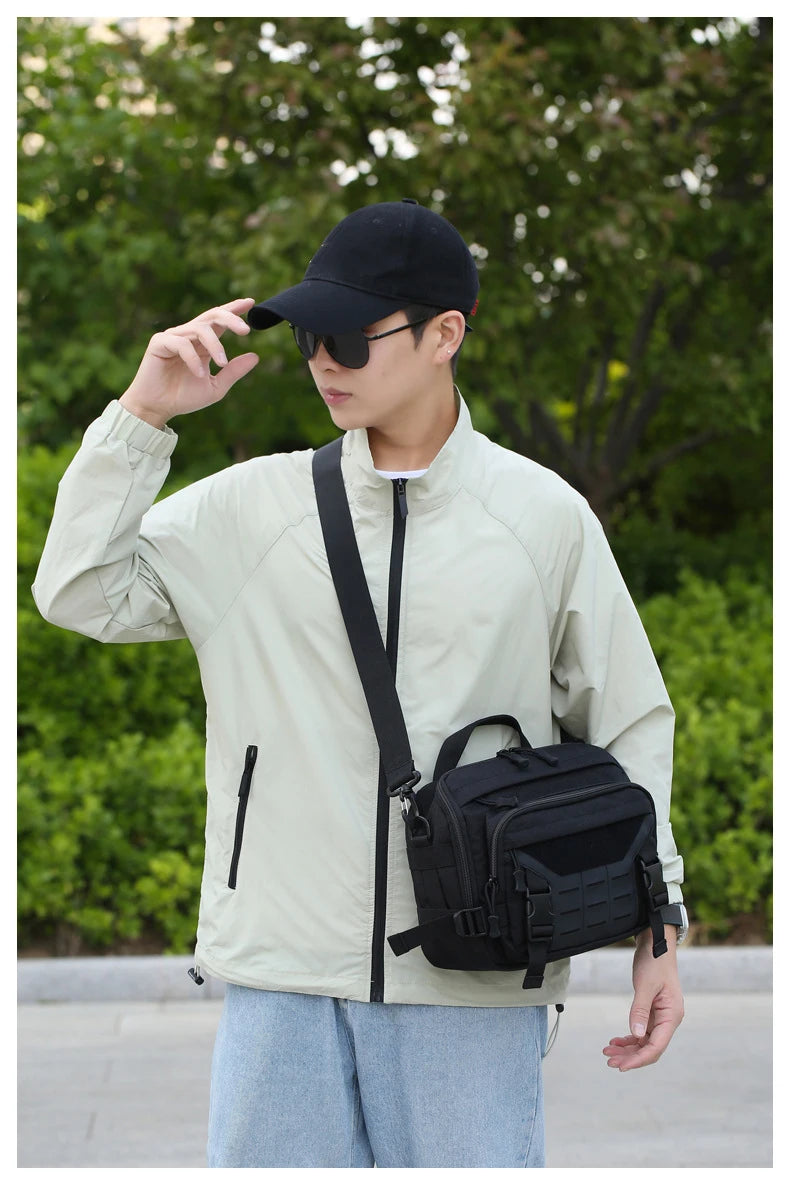 Bolso cruzado táctico para hombre | Perfecto para viajes y uso al aire libre