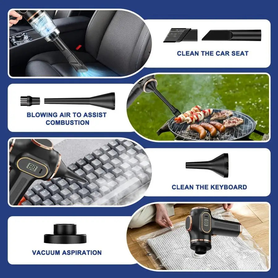 9000Pa 5-in-1 Wireless Vacuum Cleaner | Portable & Powerful Cleaning