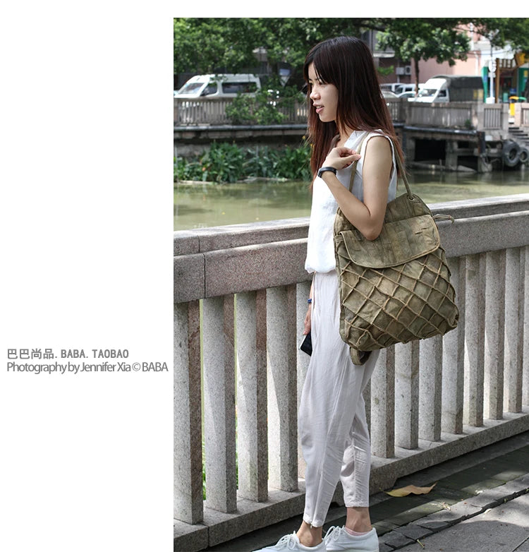 Multifunctional Leather Backpack for Women | Large Capacity Travel Bag