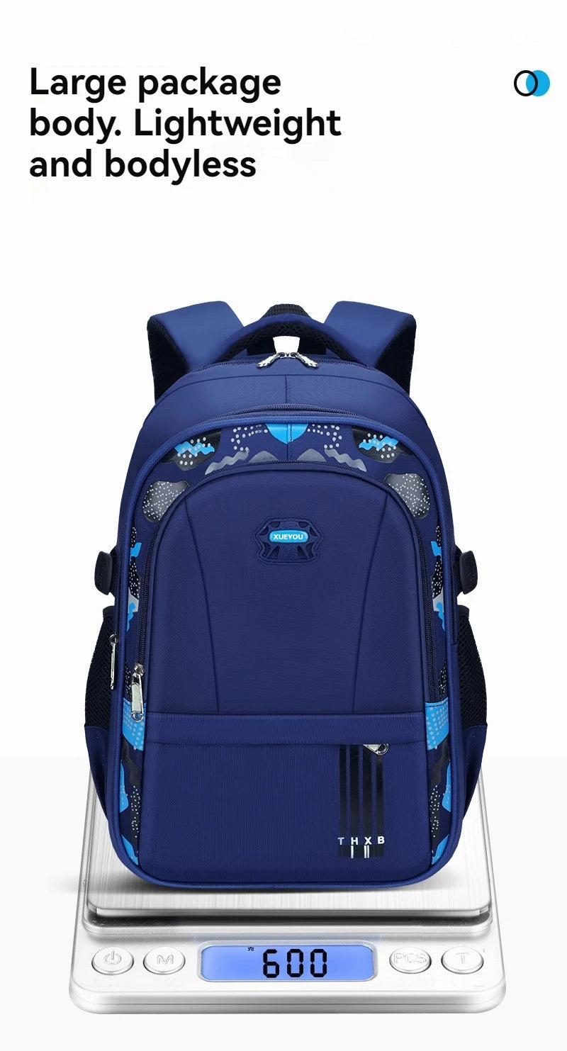 Lightweight Boys Schoolbag for Grades 1-6 | Large Capacity Kids Bag