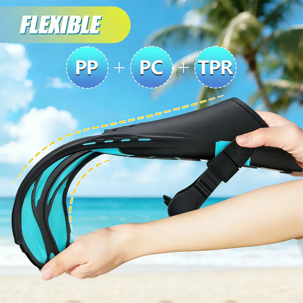 Adjustable Snorkel Fins for Adults & Teens | Comfortable Dive Fins