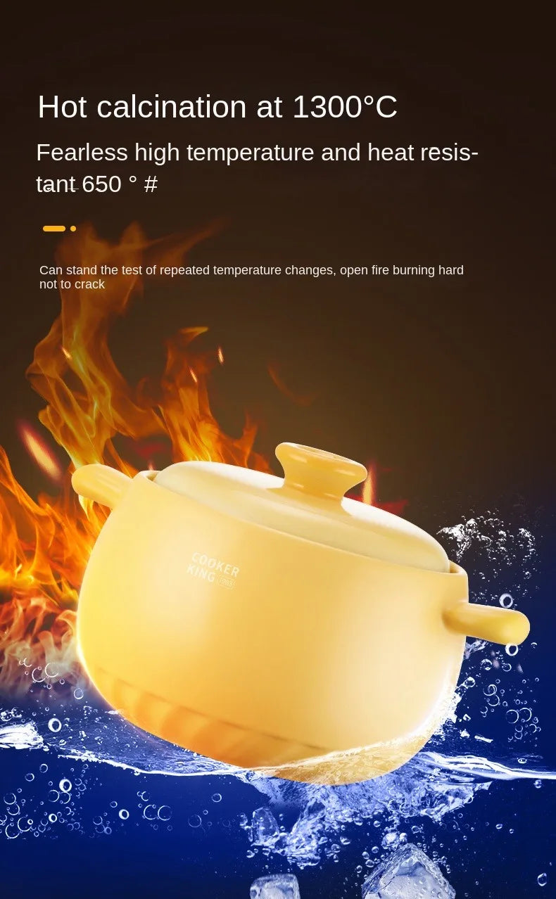 High-Temperature Resistant Ceramic Casserole Pot for Gas Stoves