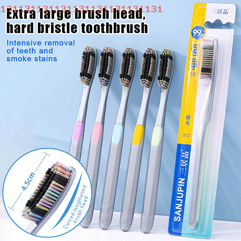 Large Head Bristle Toothbrush | Deep Oral Cleaning & Stain Removal