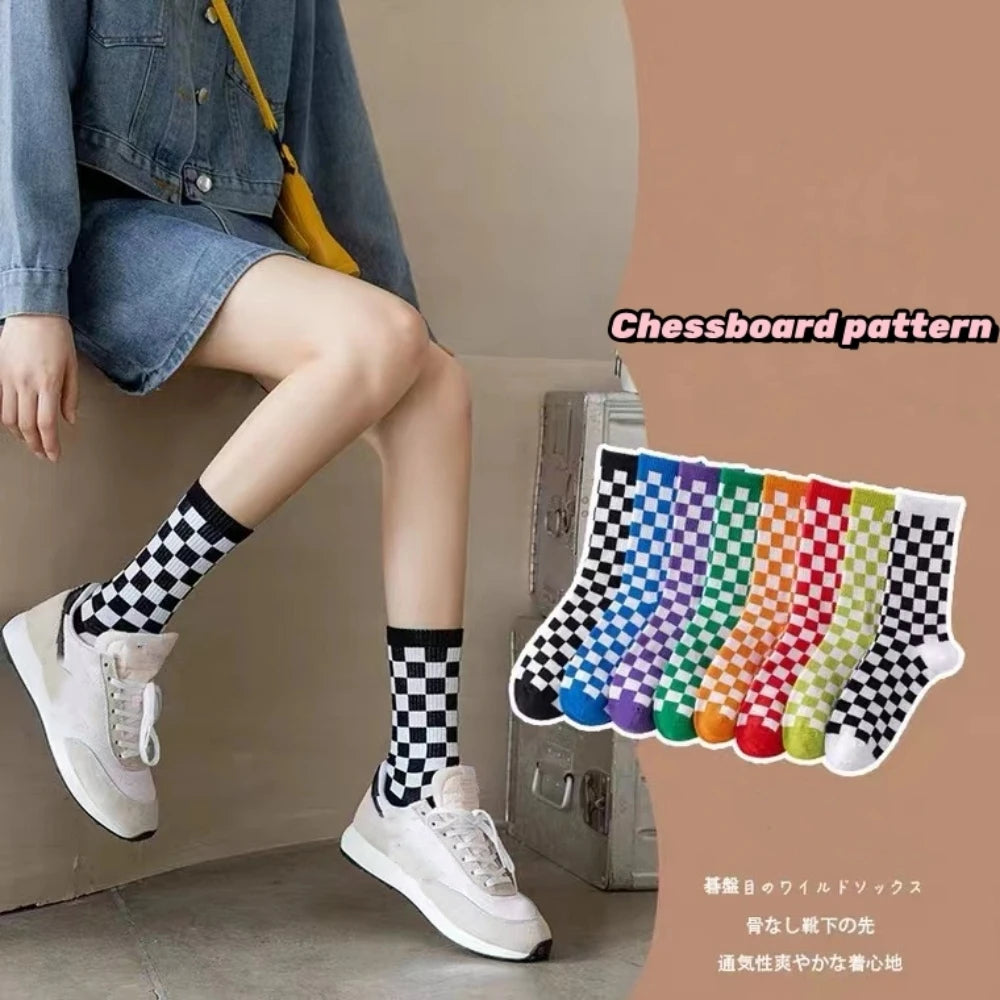 Unisex Checkboard Fashion Socks | Trendy Streetwear Essentials