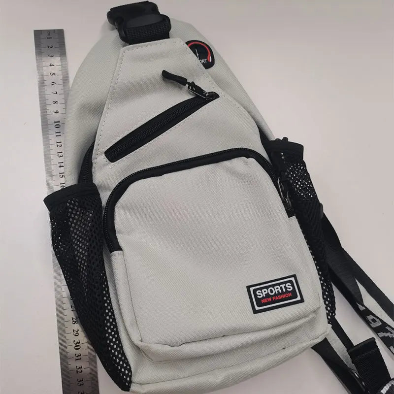 Stylish Crossbody Chest Bag with Headphone Jack & Phone Pocket
