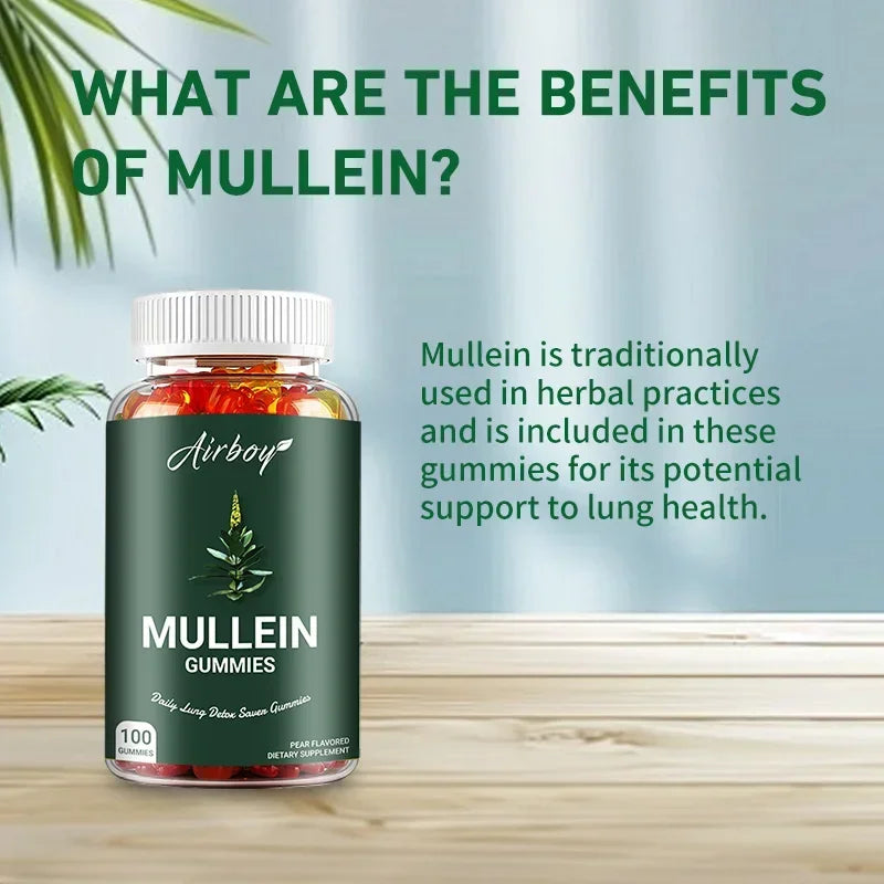 Natural Mullein Gummies for Lung Health & Immune Support