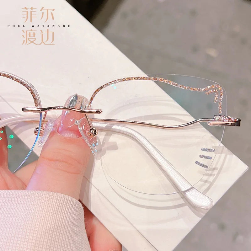 Stylish Rimless Women's Optical Prescription Glasses | 2026 Trends