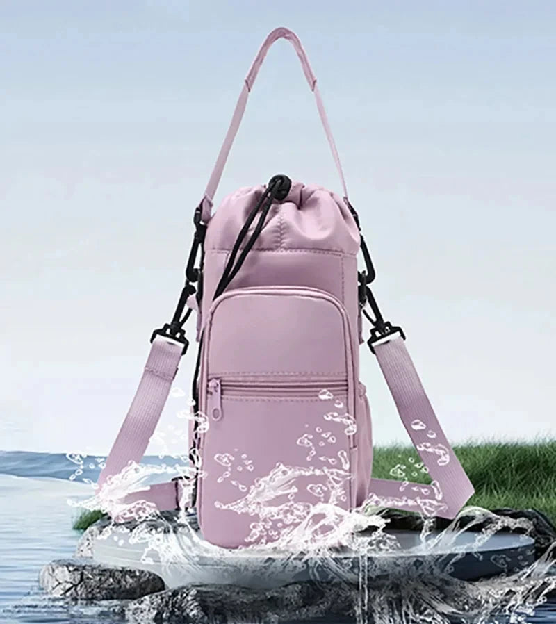 Portable Water Bottle Bag | Insulated Thermal Mugs with Strap