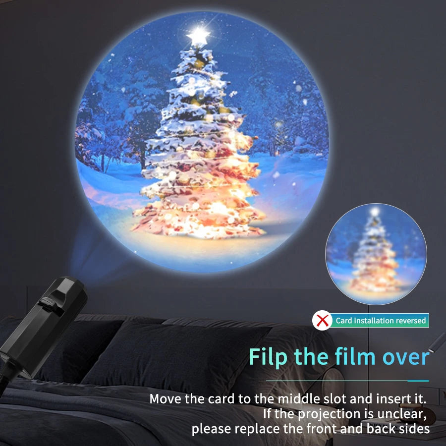 LED Halloween Moon Lamp | USB Projector Night Light for Mood