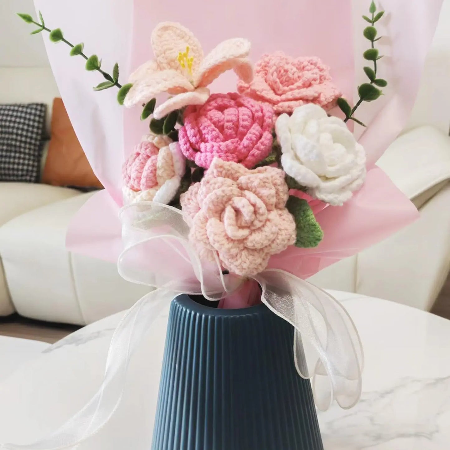 Crochet Sunflower & Daisy Bouquet | Beautiful Yarn Flowers Gift