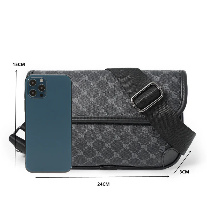 Stylish Men's PU Leather Crossbody Bag | Versatile Fashion Accessory