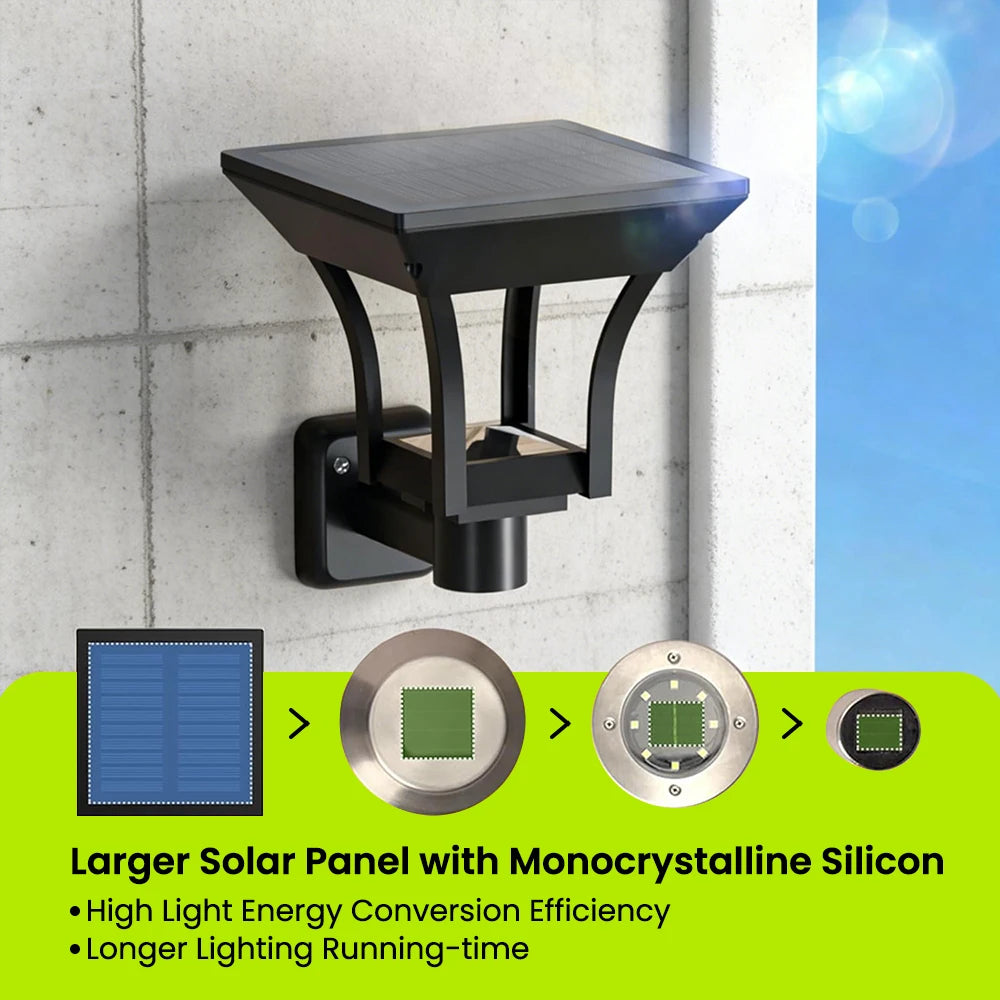 Outdoor Solar Powered Wall Lights | LED Waterproof Garden Lighting