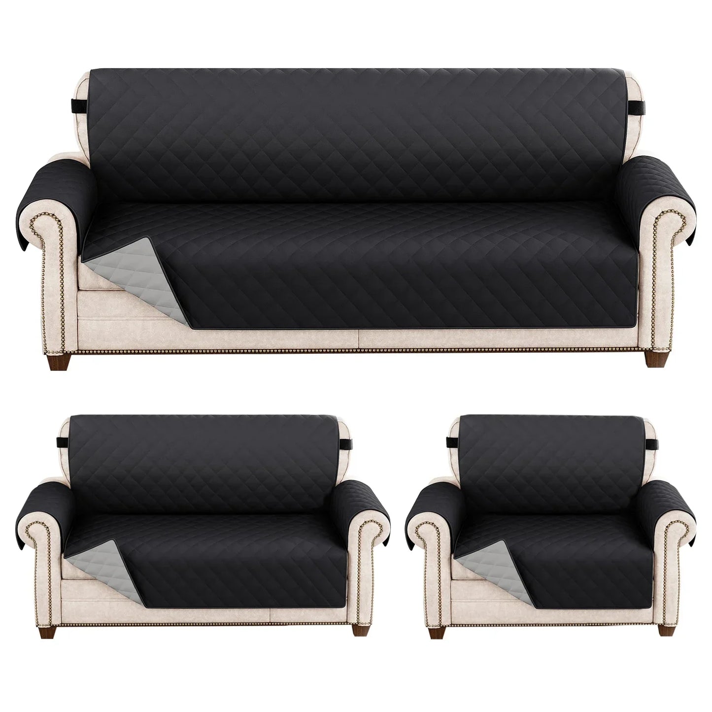 Waterproof Pet-Friendly Sofa Cover | Modern Diamond Pattern Slipcover
