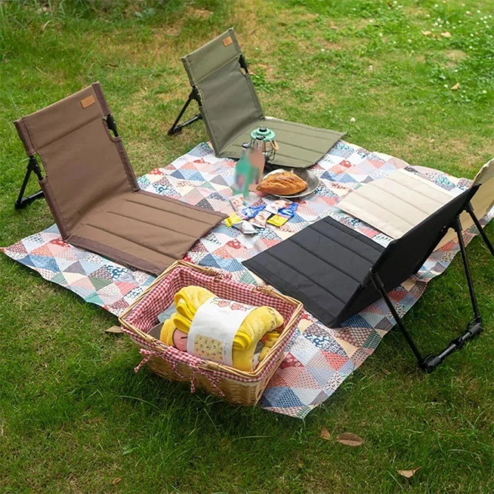 Silla de camping plegable para exteriores | Silla de picnic cómoda y ligera