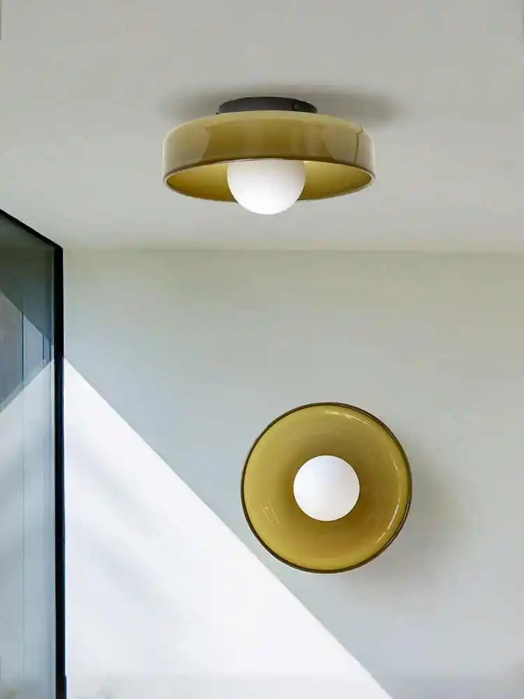 Multi-Colored Glass Ceiling Light | Modern Vintage Lighting Fixture