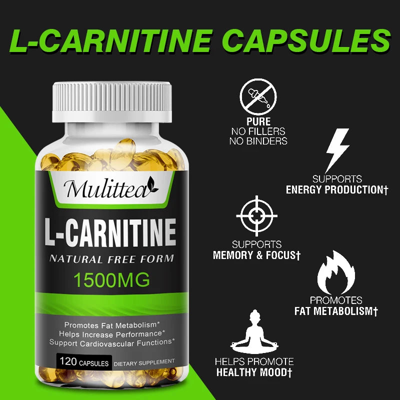 L-Carnitine Capsules for Fat Burning & Enhanced Focus