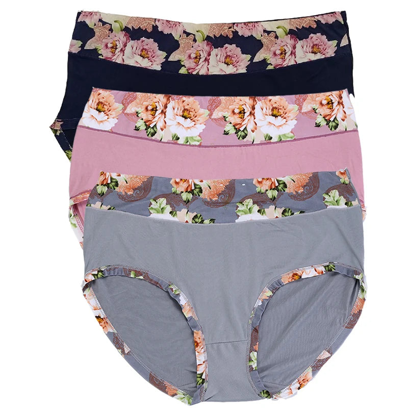 Plus Size Floral Briefs | Comfortable Women's Underwear