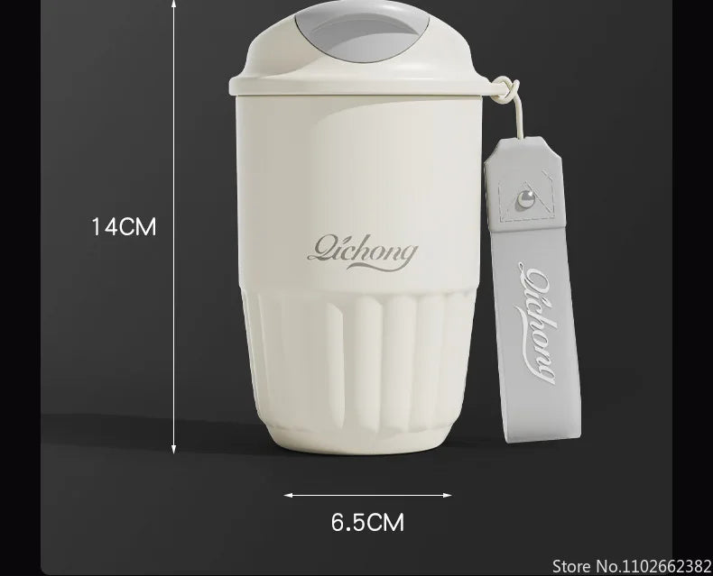 Vacuum Insulated Travel Coffee Mug | 410ML Ceramic Liner Tumbler