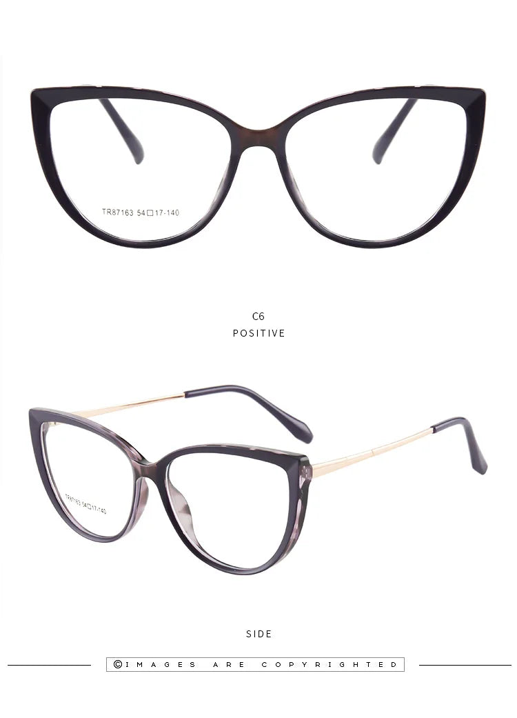 Stylish Handmade Cat Eye Prescription Glasses for Women