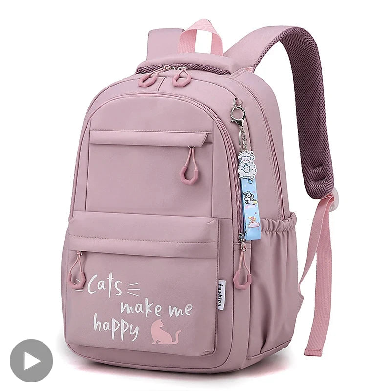 Stylish Pink School Backpack for Girls | Fashion Meets Functionality
