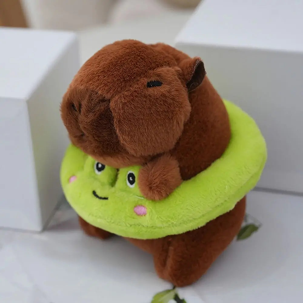 Capybara Plush Toy with Hoodie Wings Small Stuffed Animal Keychain Doll