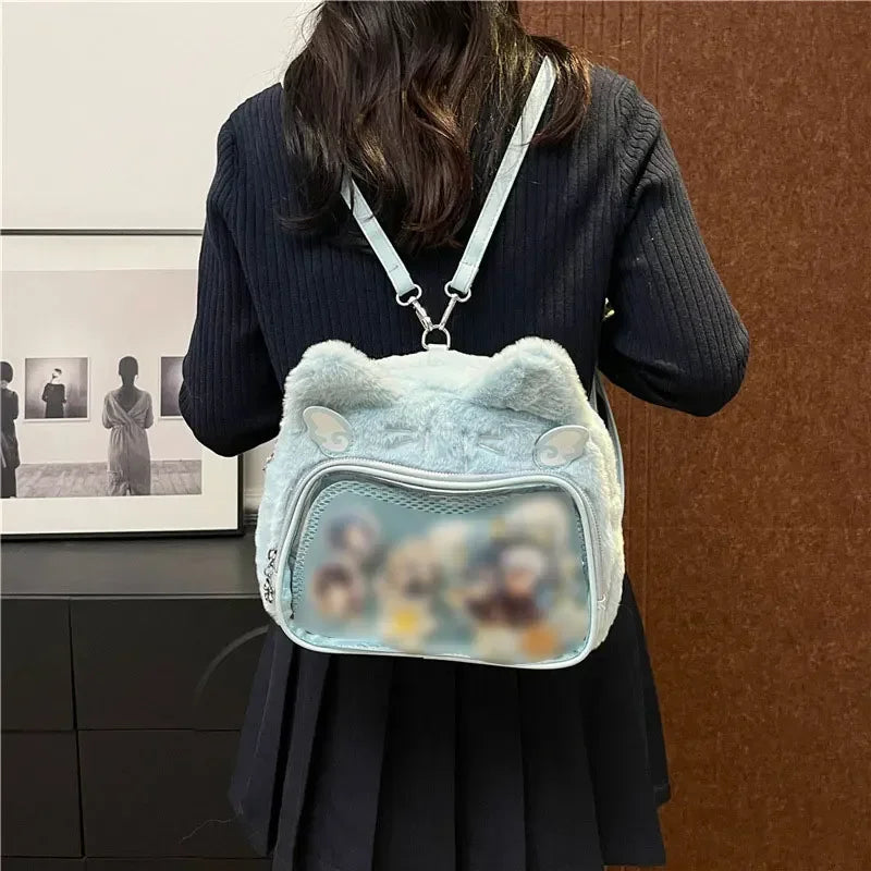 Winter Plush Women's Backpack | Kawaii Fluffy Casual Ita Bag