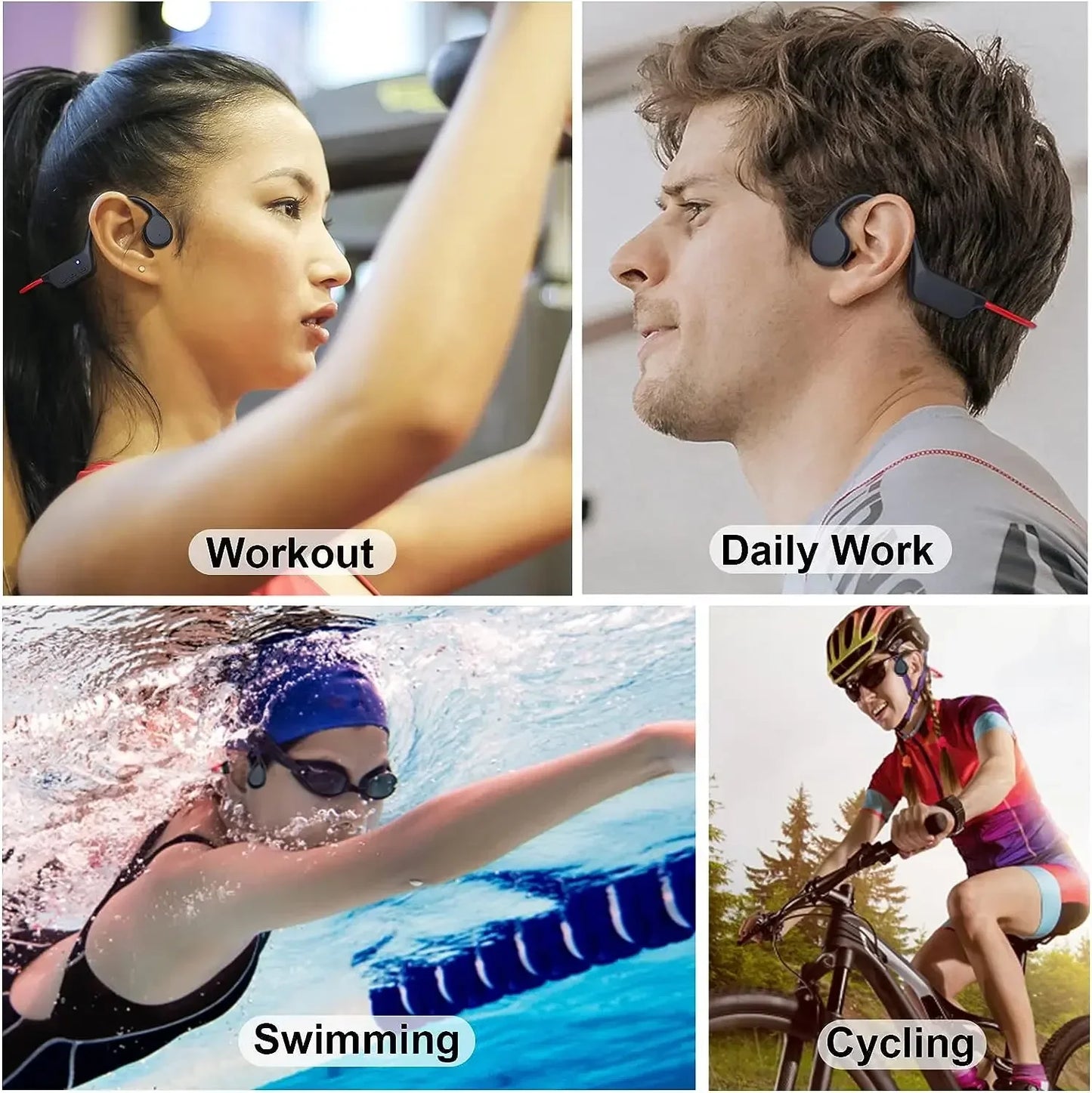 Waterproof Bone Conduction Wireless Earphones | 32GB MP3 Headset