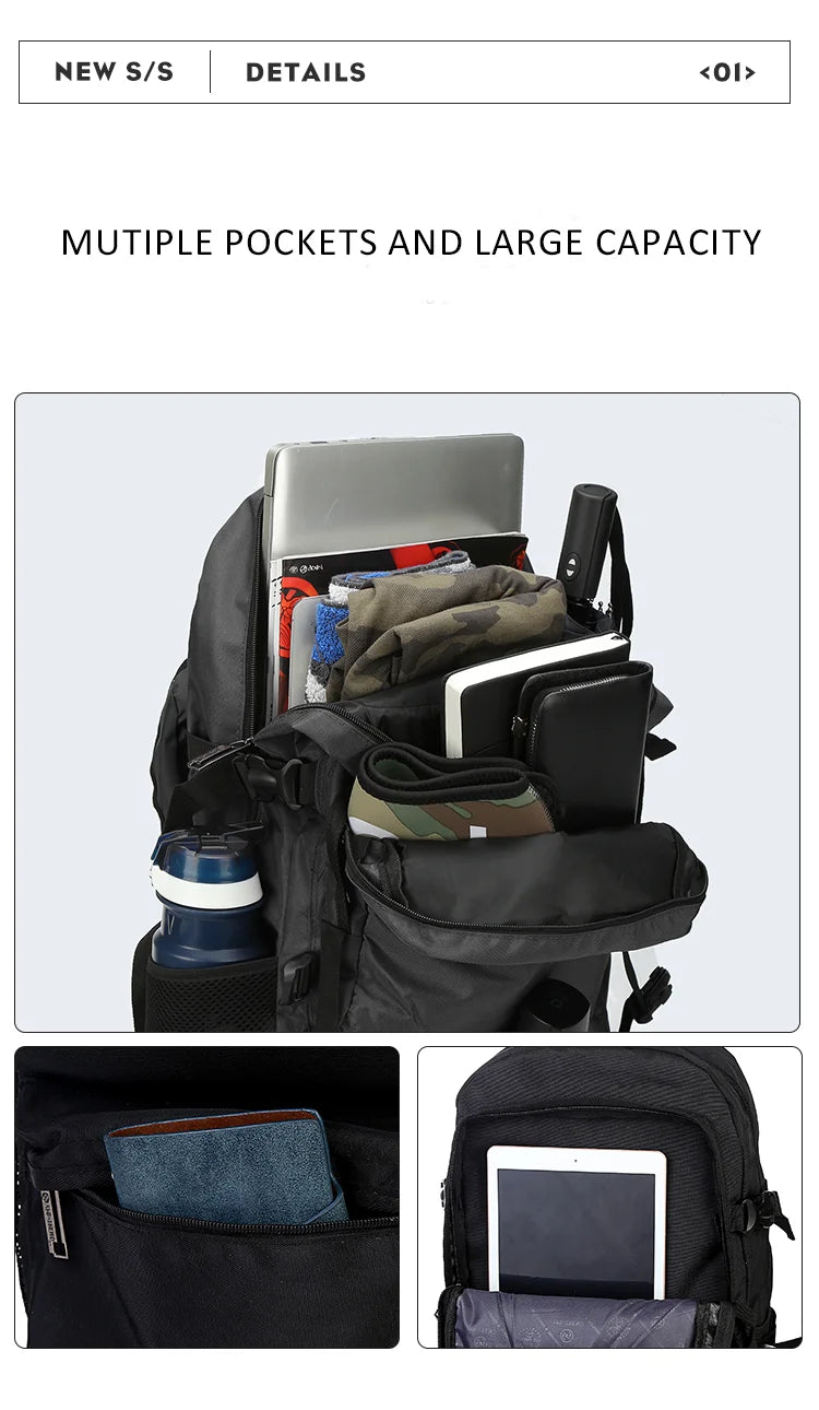 55L Waterproof Hiking Bag | Durable Large Capacity Backpack