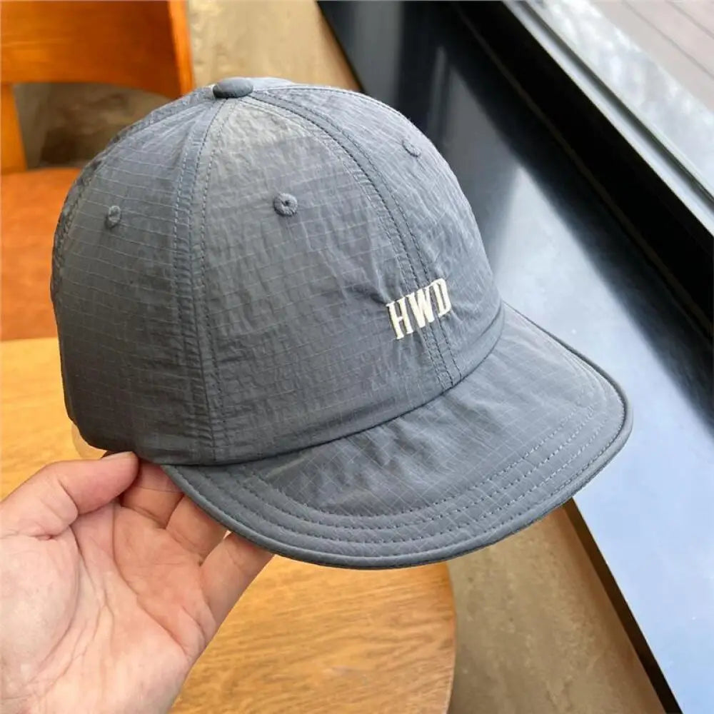Korean Plaid Mesh Baseball Cap | Quick Dry Unisex Outdoor Hat