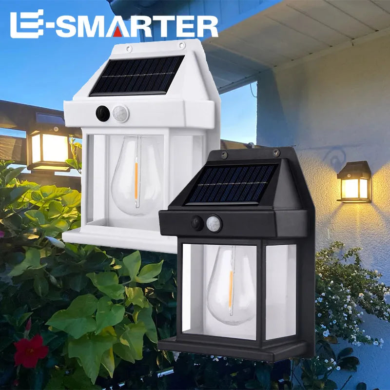 Lámpara Solar de Pared con Sensor de Movimiento | Iluminación Exterior Impermeable