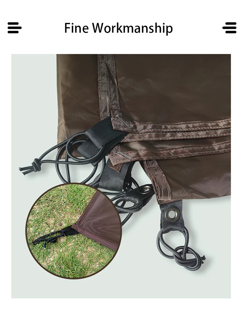 Portable Waterproof Camping Mat & Sun Shelter for Outdoor Fun