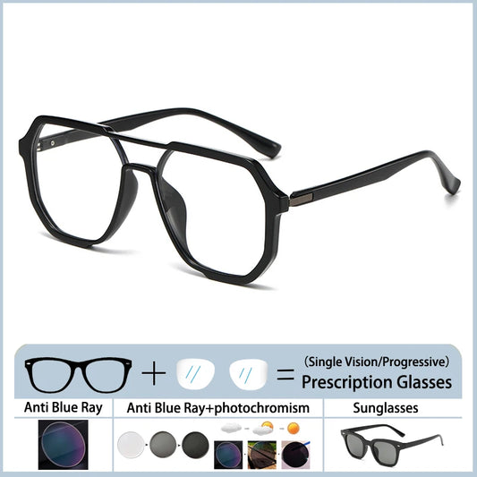 Stylish Women’s Oversized Myopia Glasses | Photochromic Eyeglasses 2026