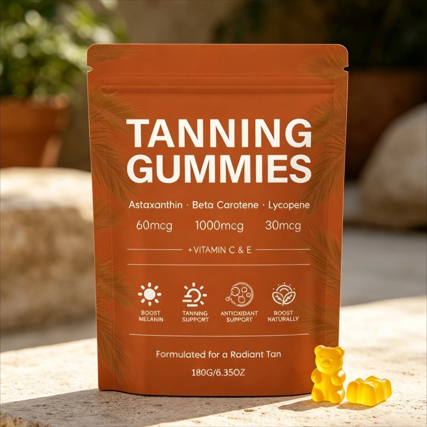 Melanin Tanning Gummies | Antioxidant Support for Outdoor Fun