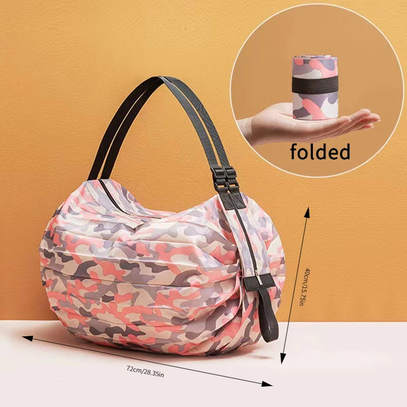 Portable Foldable Tote Bag | Reusable Shopping Shoulder Bag